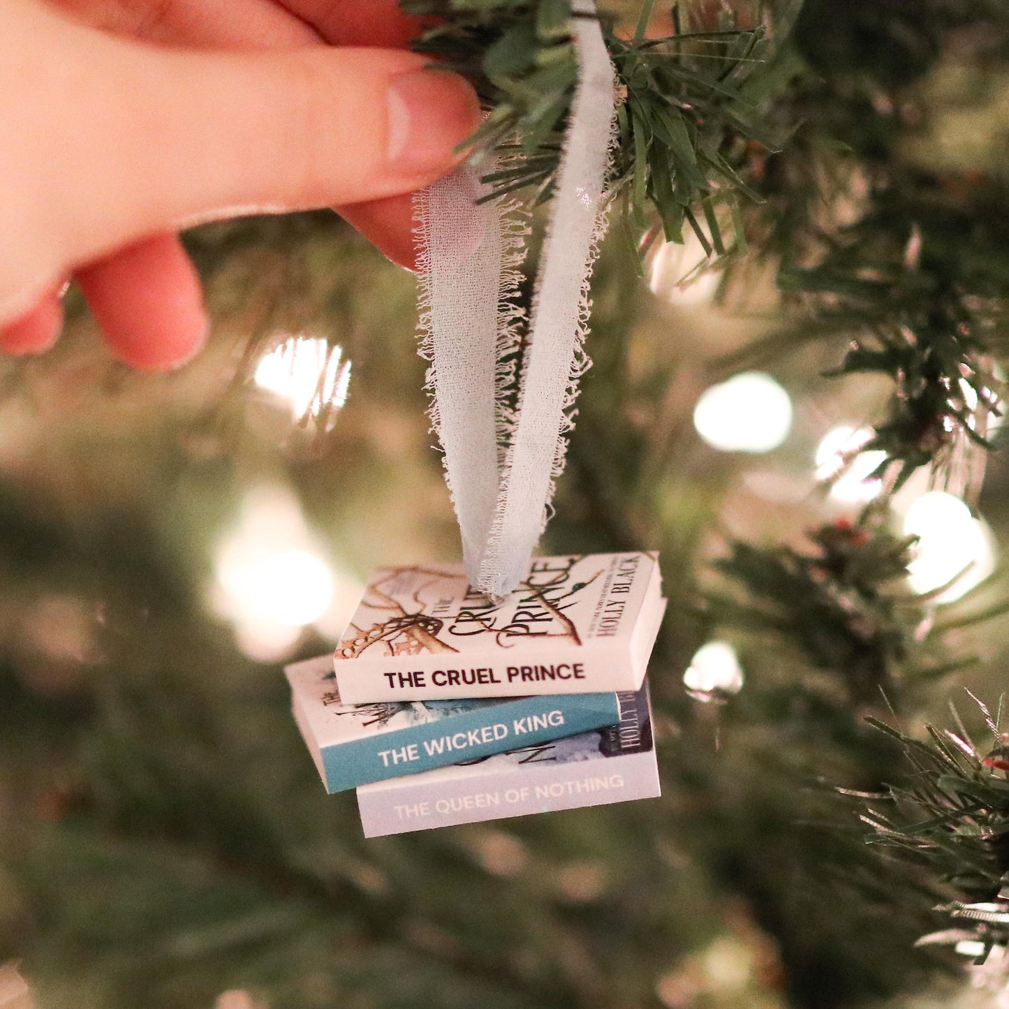 Holly Black Inspired Mini Book Stack Ornament