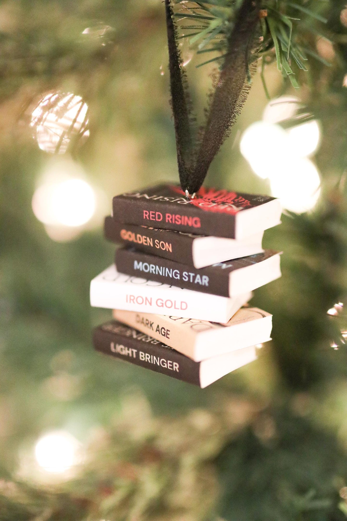 Pierce Brown Mini Book Stack Ornament