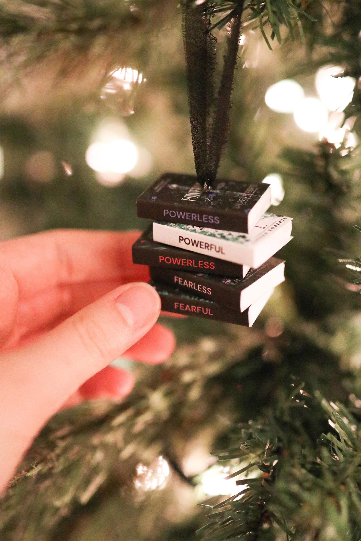 Powerless Mini Book Stack Ornament