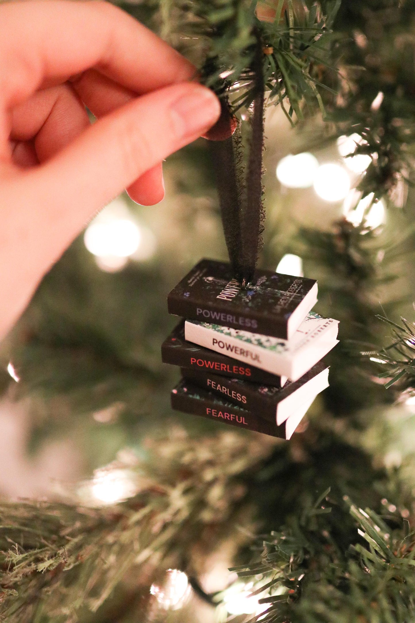 Powerless Mini Book Stack Ornament