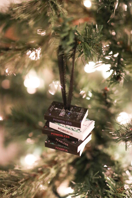 Powerless Mini Book Stack Ornament