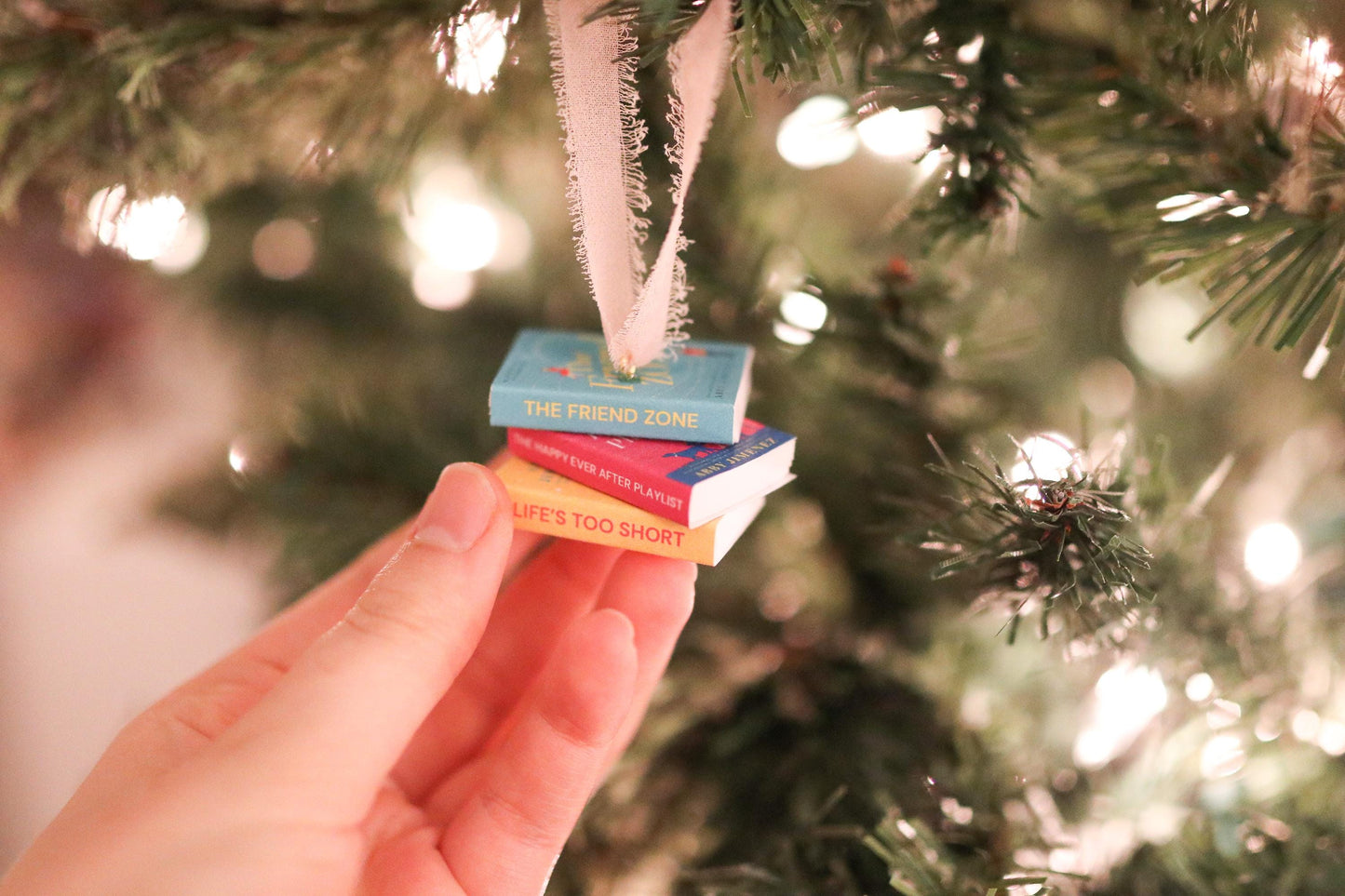 Abby Jimenez Mini Book Stack Ornament