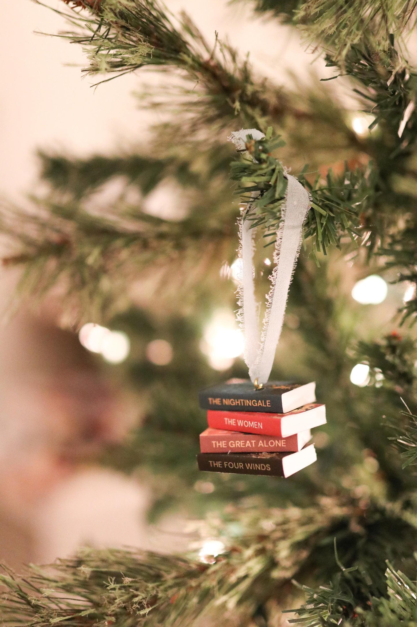 Kristin Hannah Mini Book Stack Ornament