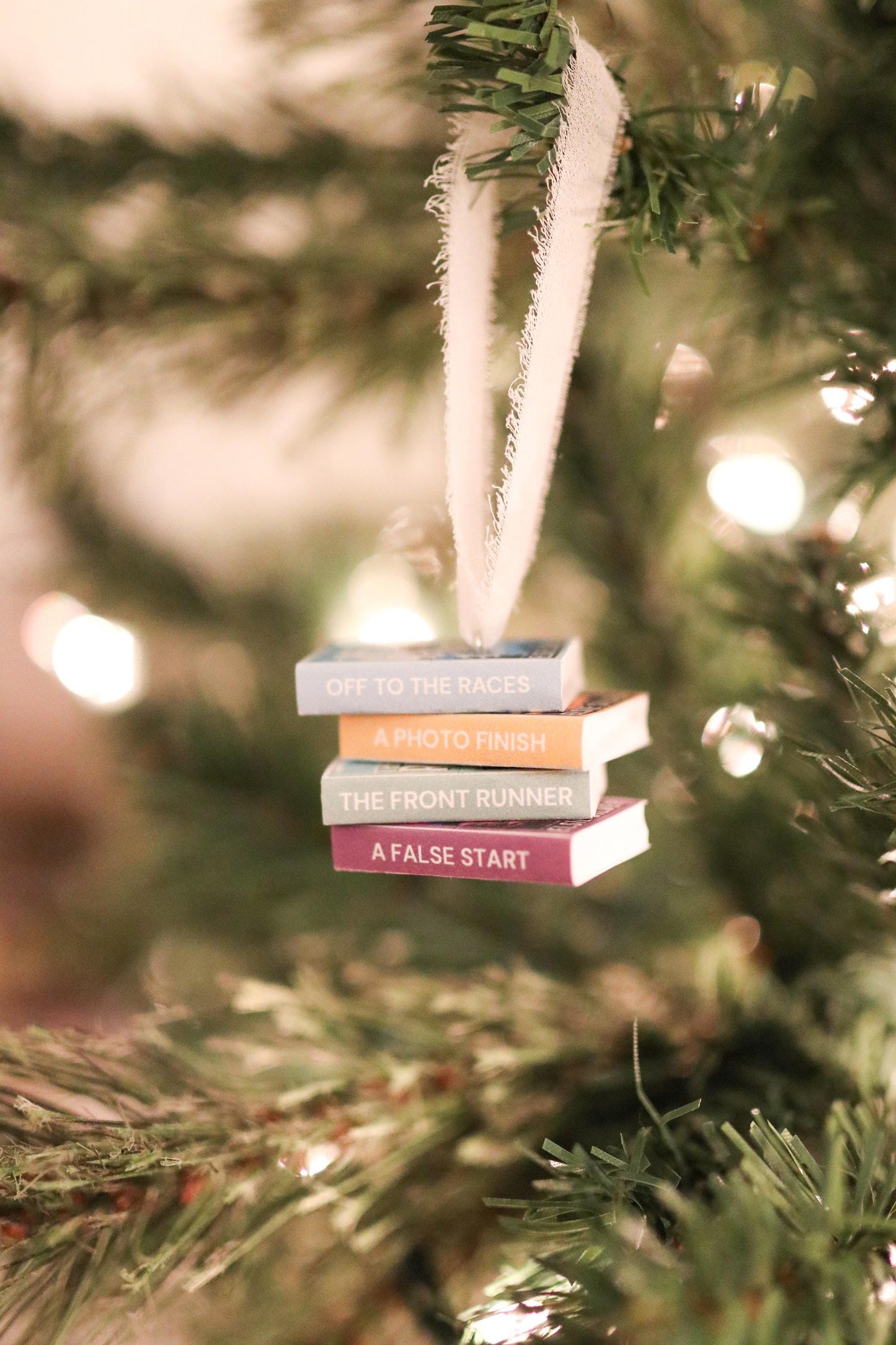 Gold Rush Ranch Mini Book Stack Ornament