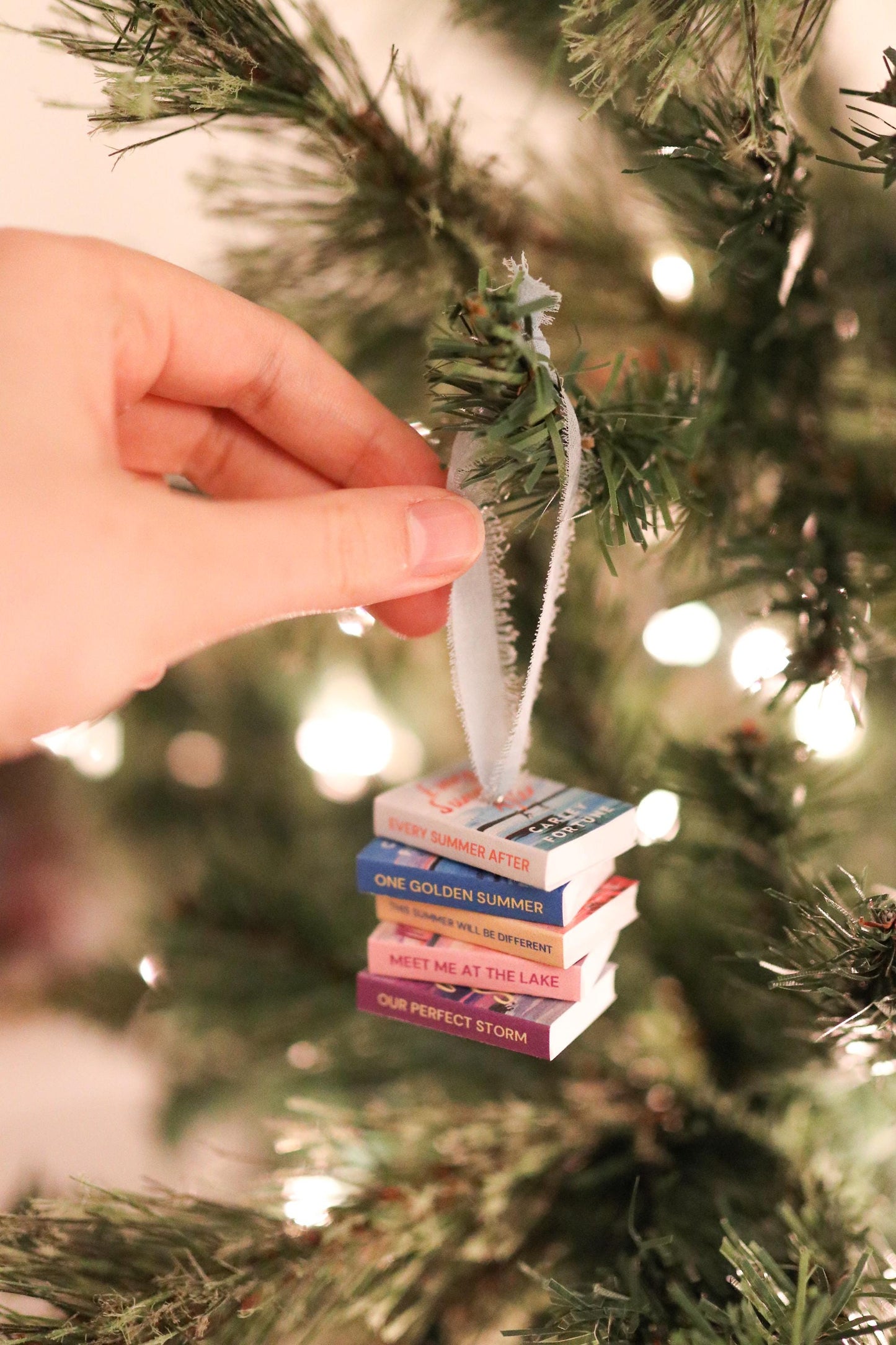 Carley Fortune Mini Book Stack Ornament