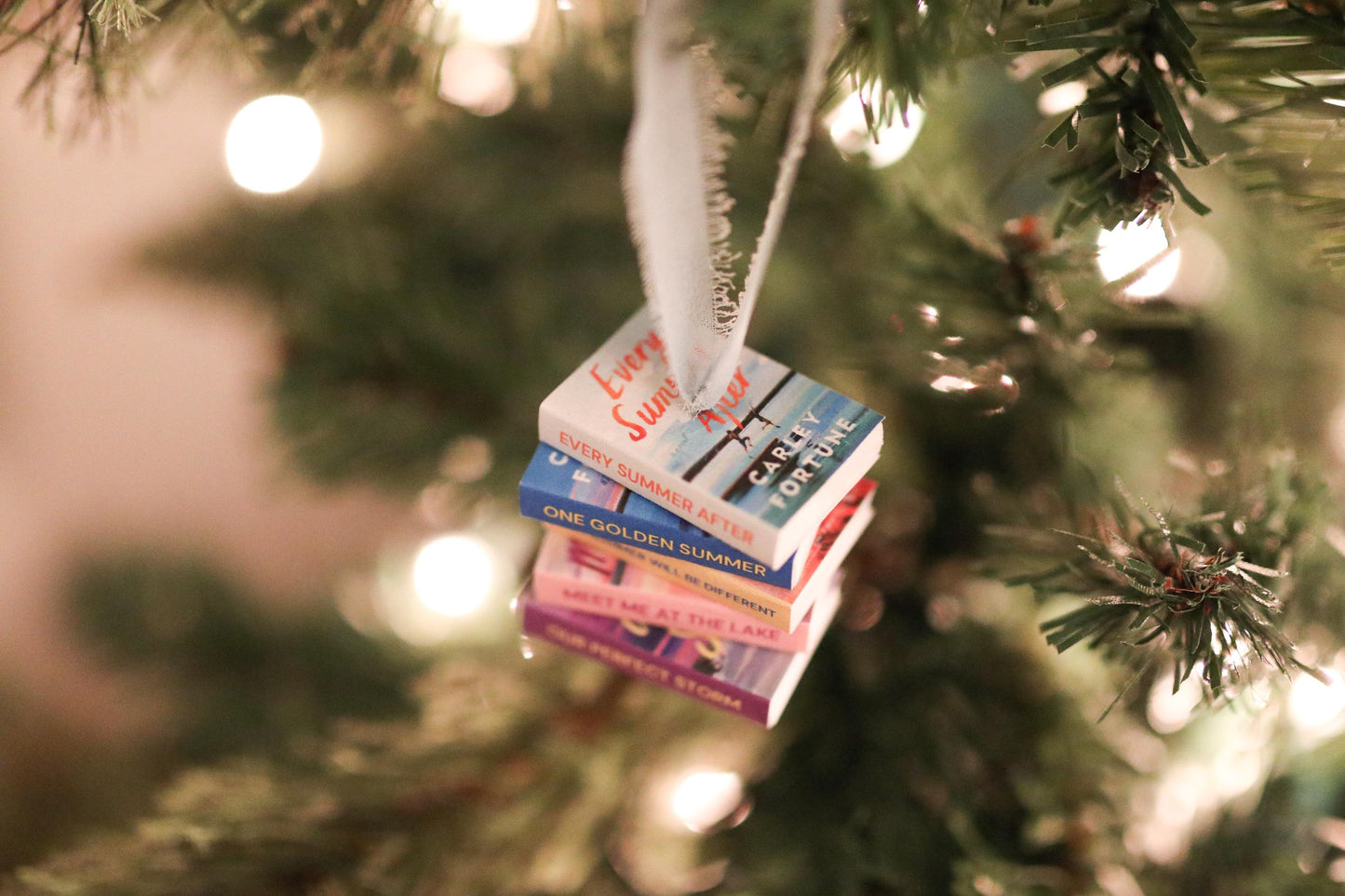 Carley Fortune Mini Book Stack Ornament