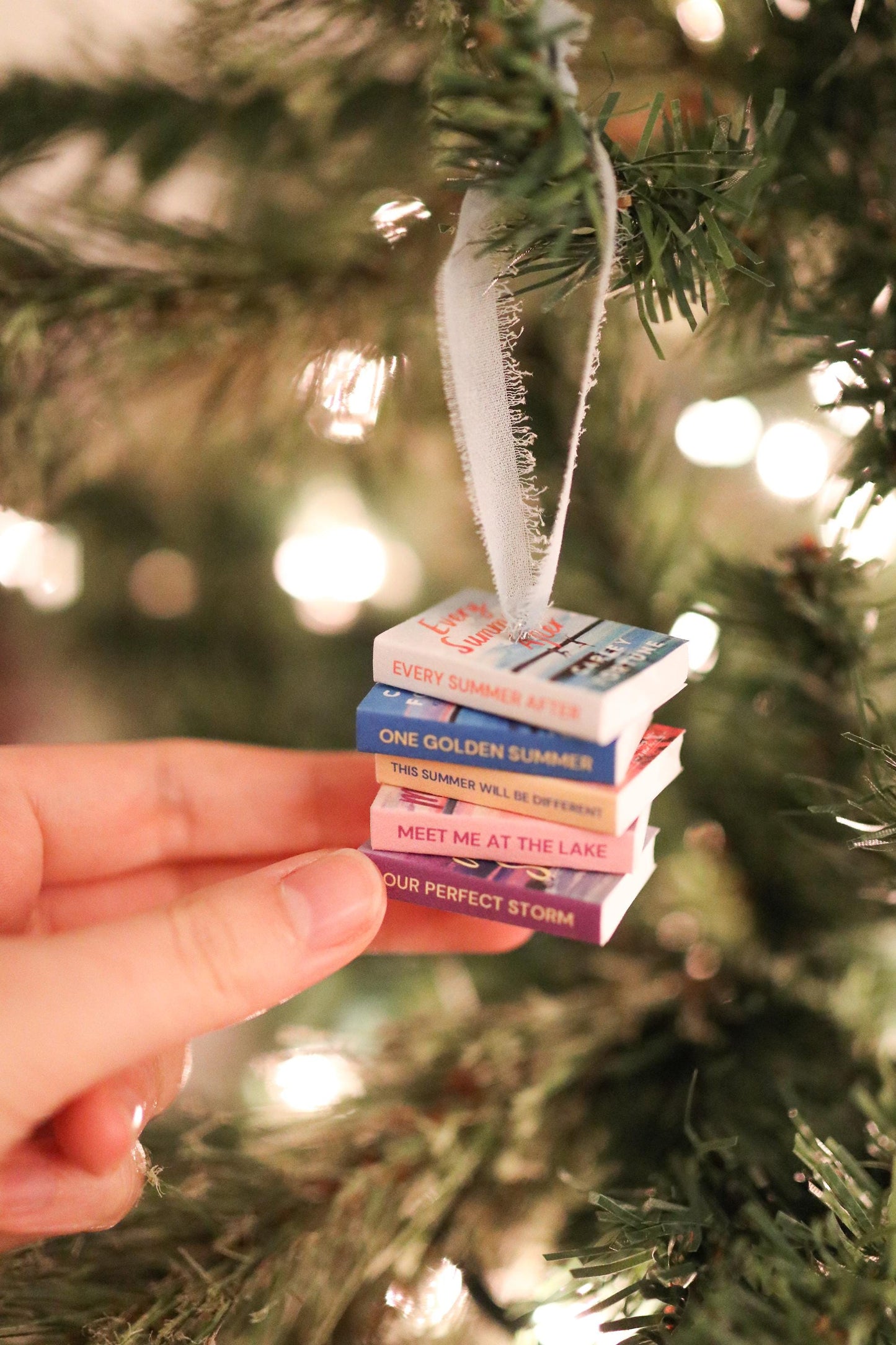Carley Fortune Mini Book Stack Ornament