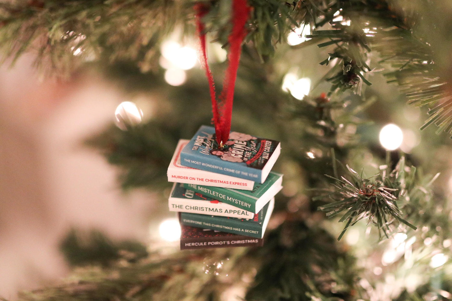 Christmas Thriller Mini Book Stack Ornament