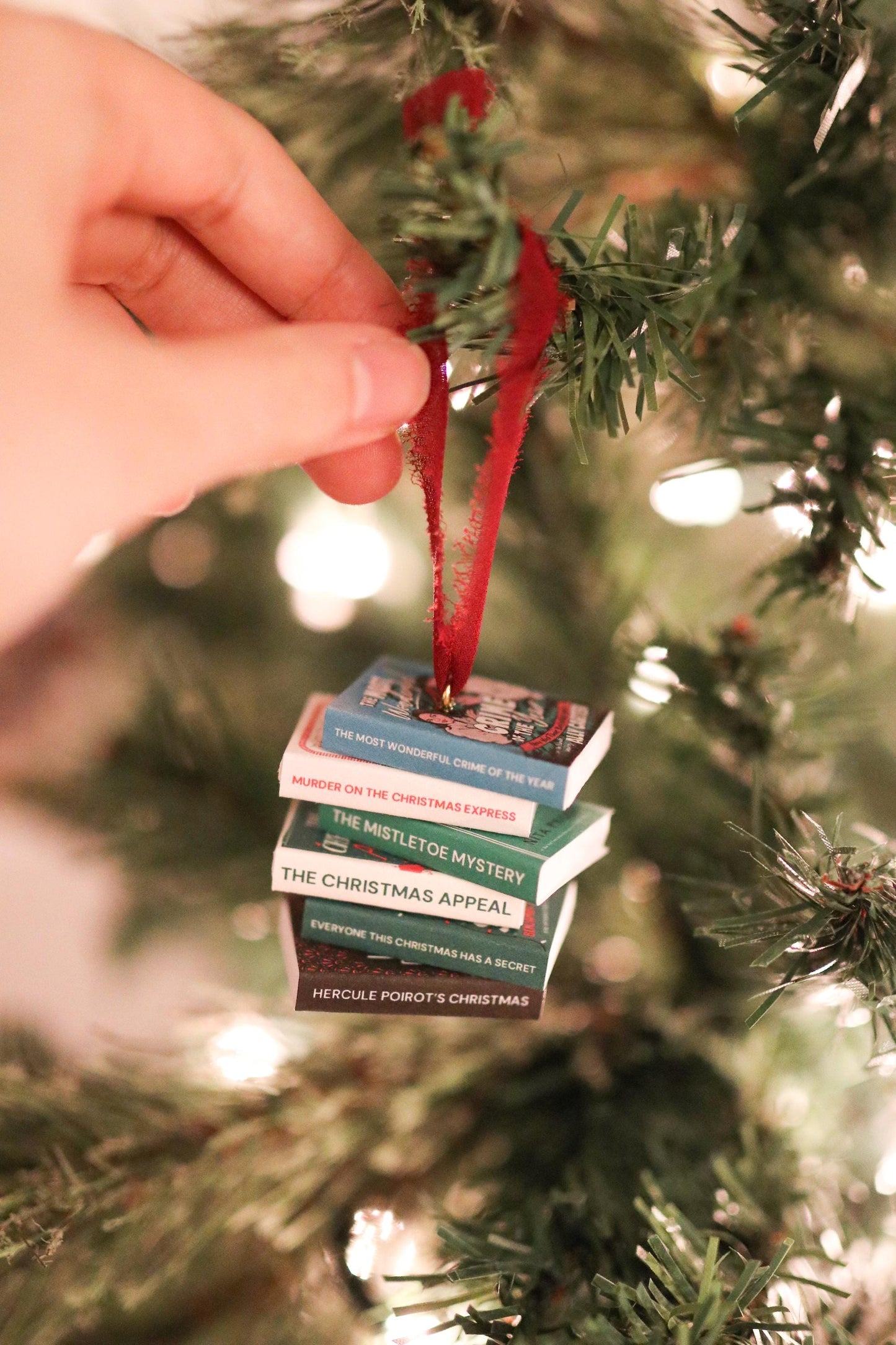 Christmas Thriller Mini Book Stack Ornament