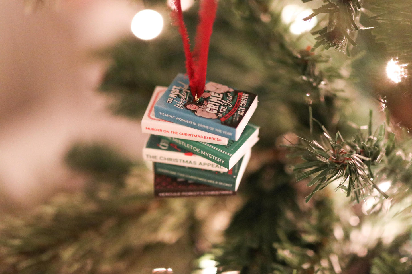 Christmas Thriller Mini Book Stack Ornament