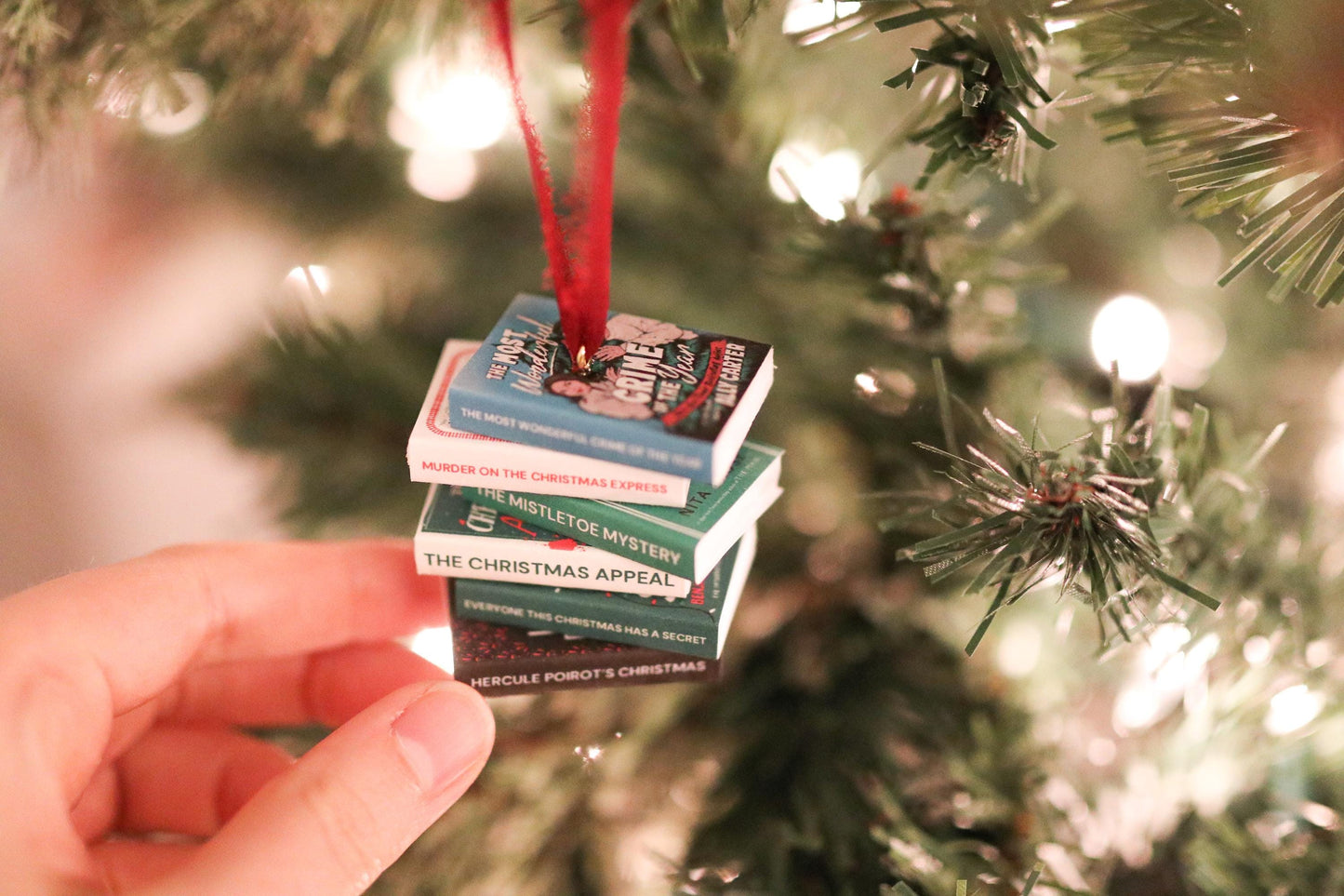 Christmas Thriller Mini Book Stack Ornament