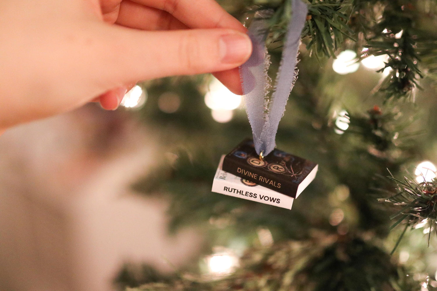 Divine Rivals Mini Book Stack Ornament