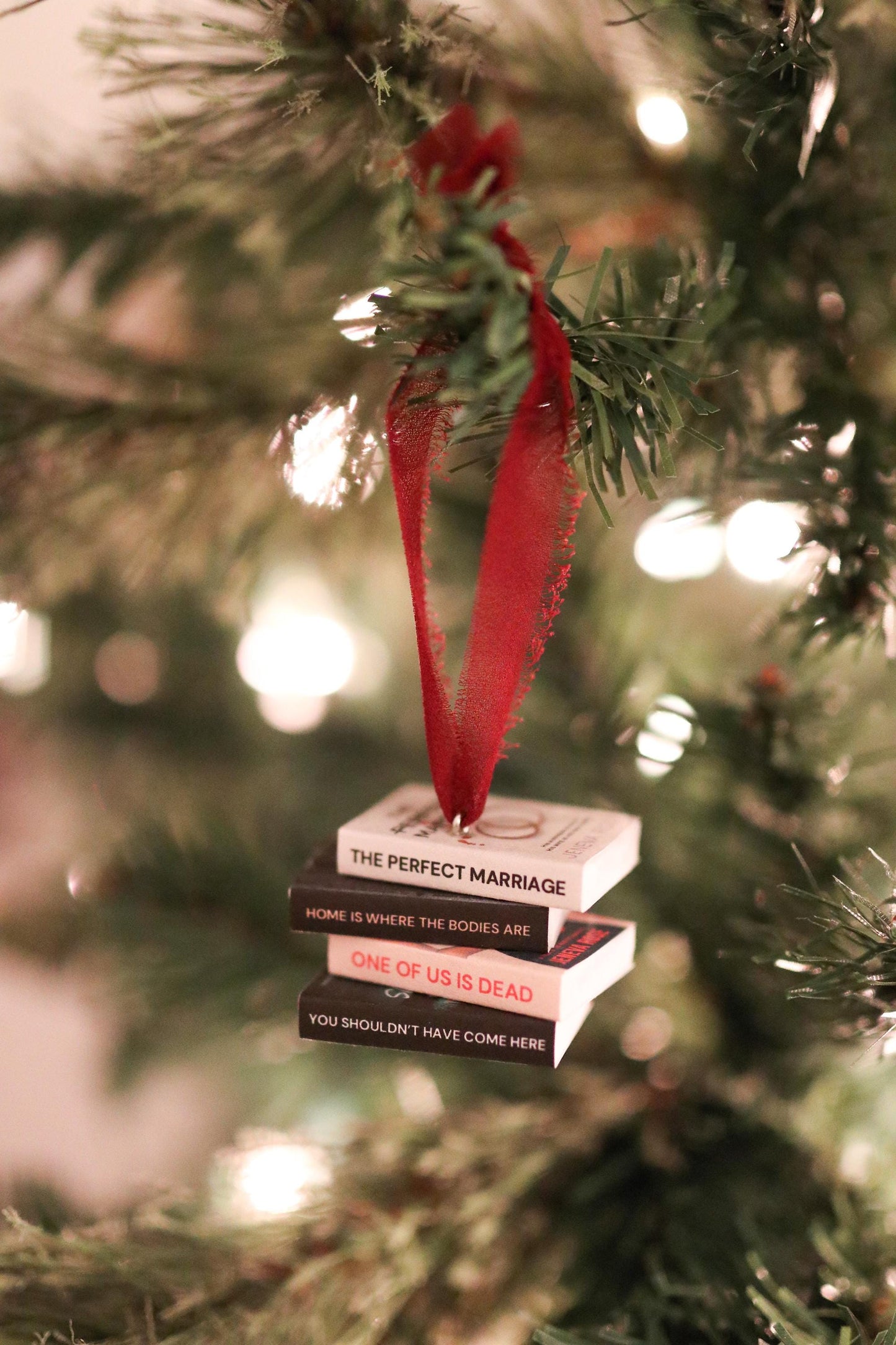 Jeneva Rose Mini Book Stack Ornament