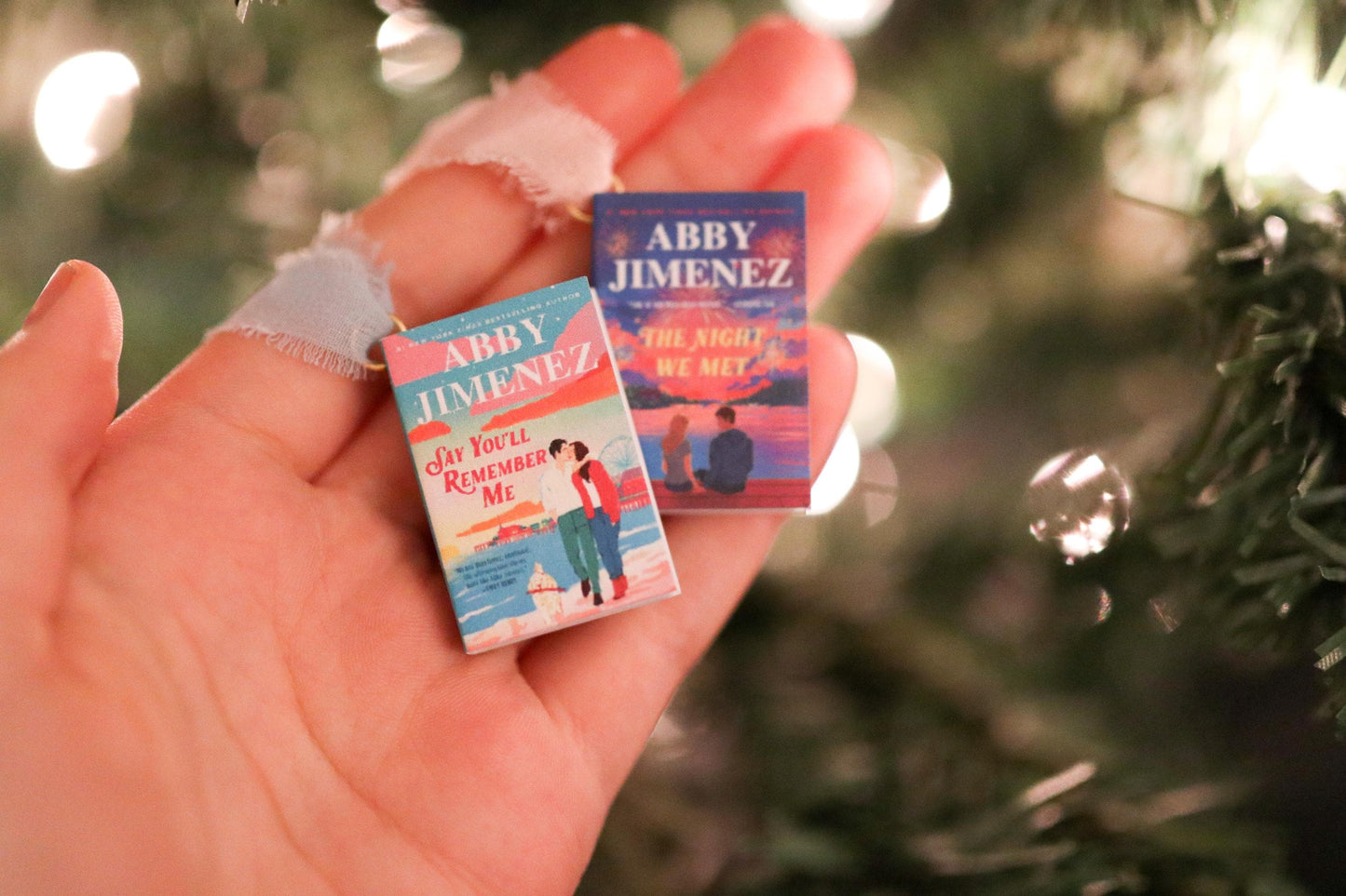 Abby Jimenez Mini Book Ornaments