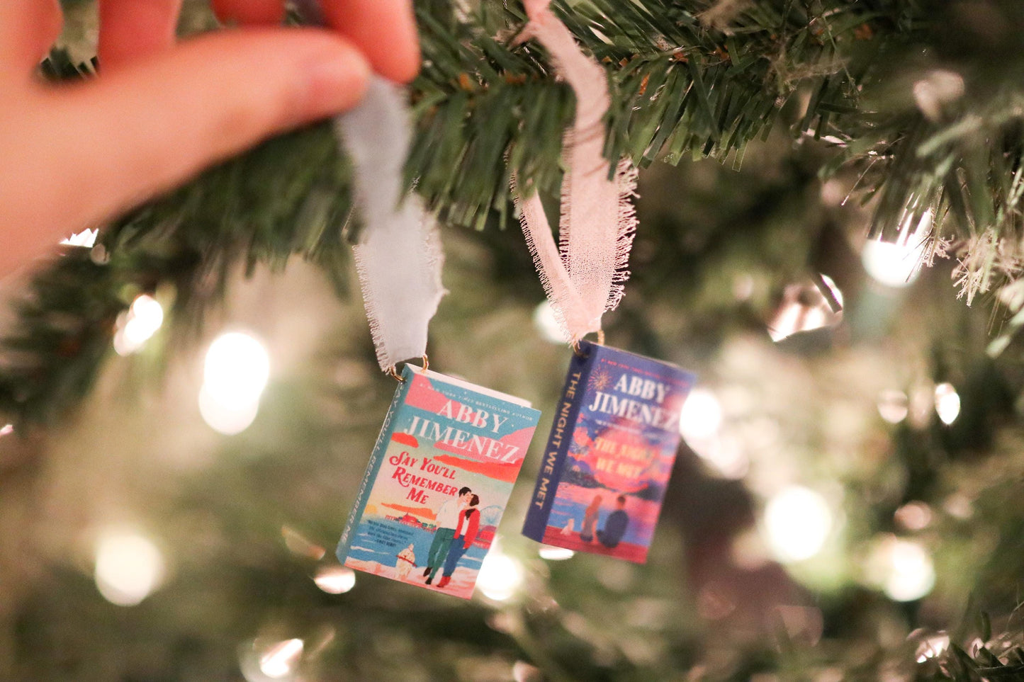 Abby Jimenez Mini Book Ornaments