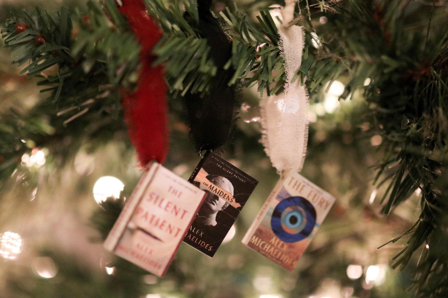 Alex Michaelides Mini Book Ornaments