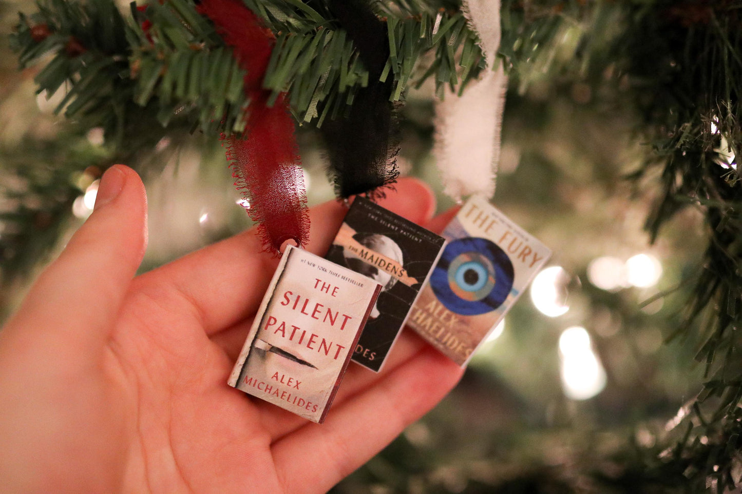 Alex Michaelides Mini Book Ornaments