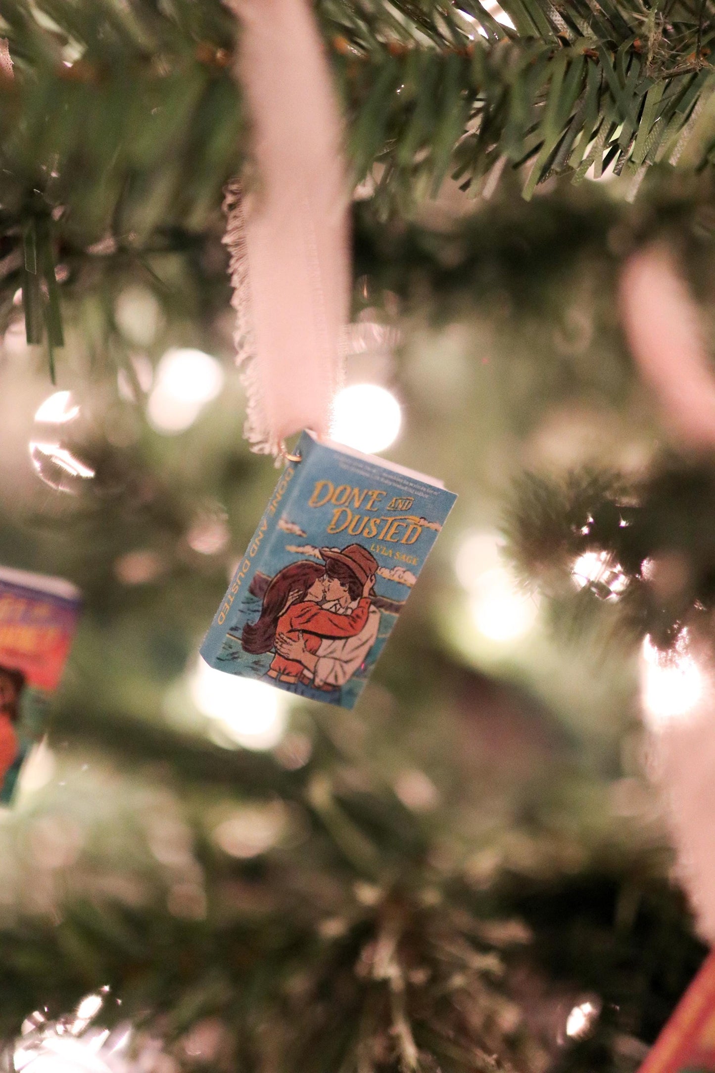 Rebel Blue Ranch Mini Book Ornaments | handmade christmas (set of 4) romance, Miniature, tiny books, western Done and Dusted Lyla Sage