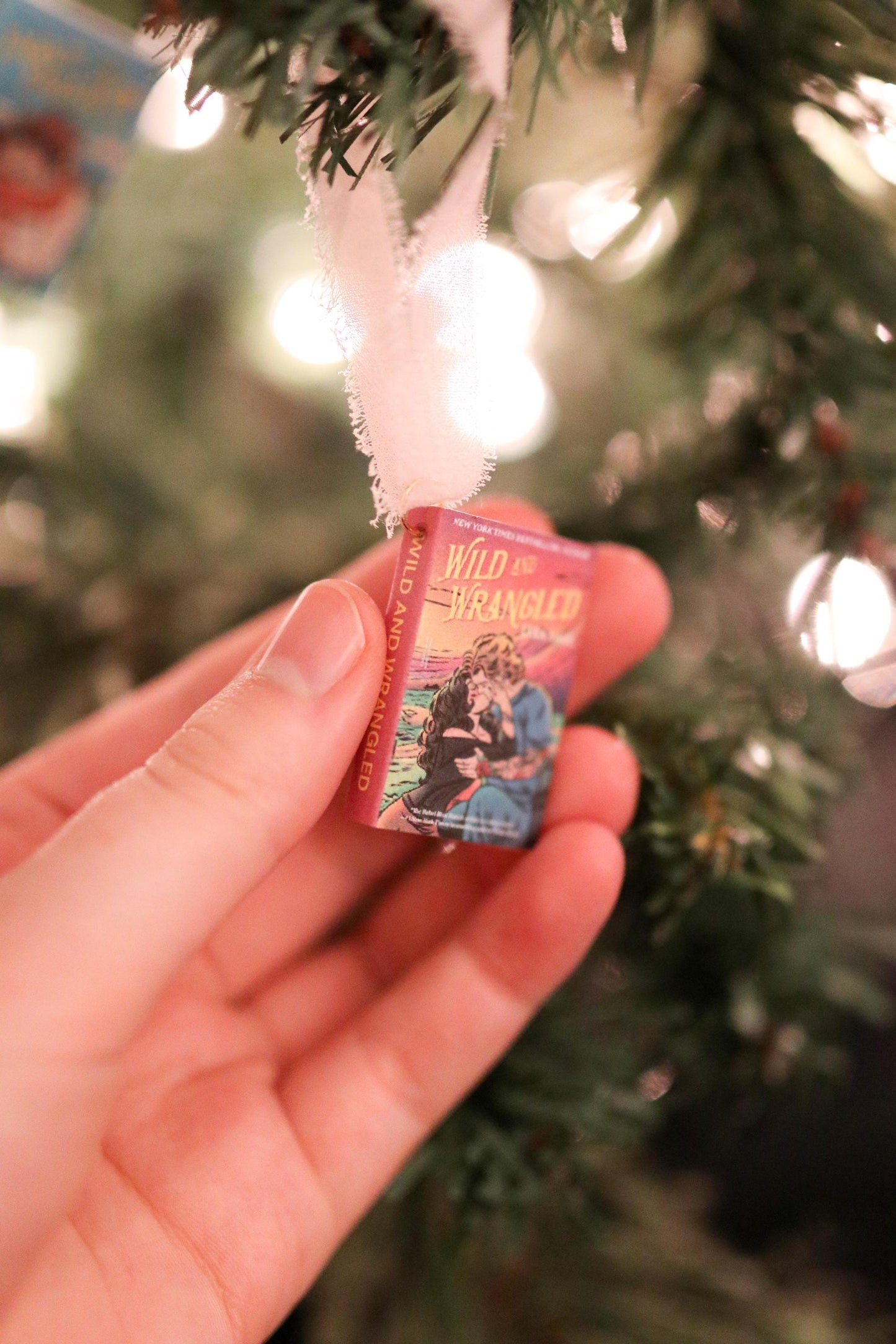 Rebel Blue Ranch Mini Book Ornaments | handmade christmas (set of 4) romance, Miniature, tiny books, western Done and Dusted Lyla Sage
