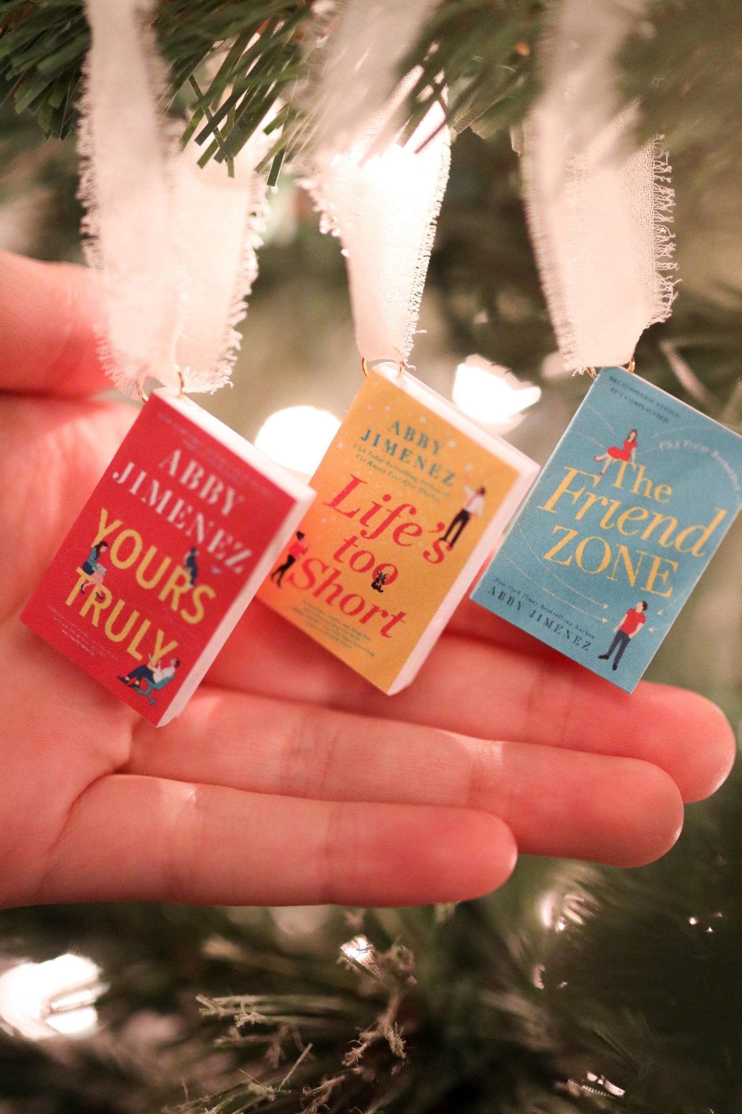 Abby Jimenez Inspired Mini Book Ornaments