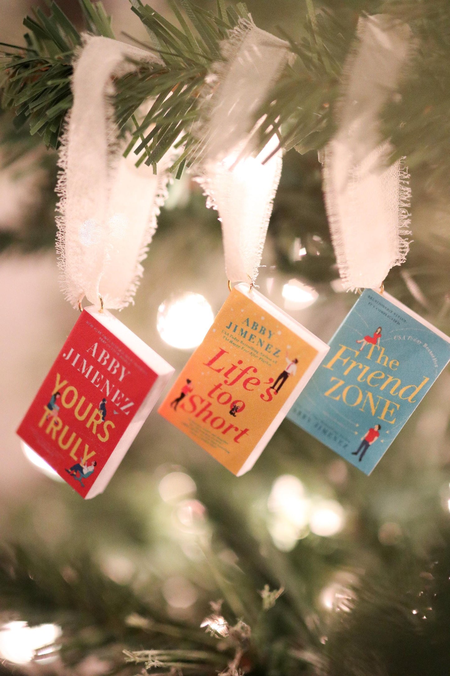 Abby Jimenez Inspired Mini Book Ornaments