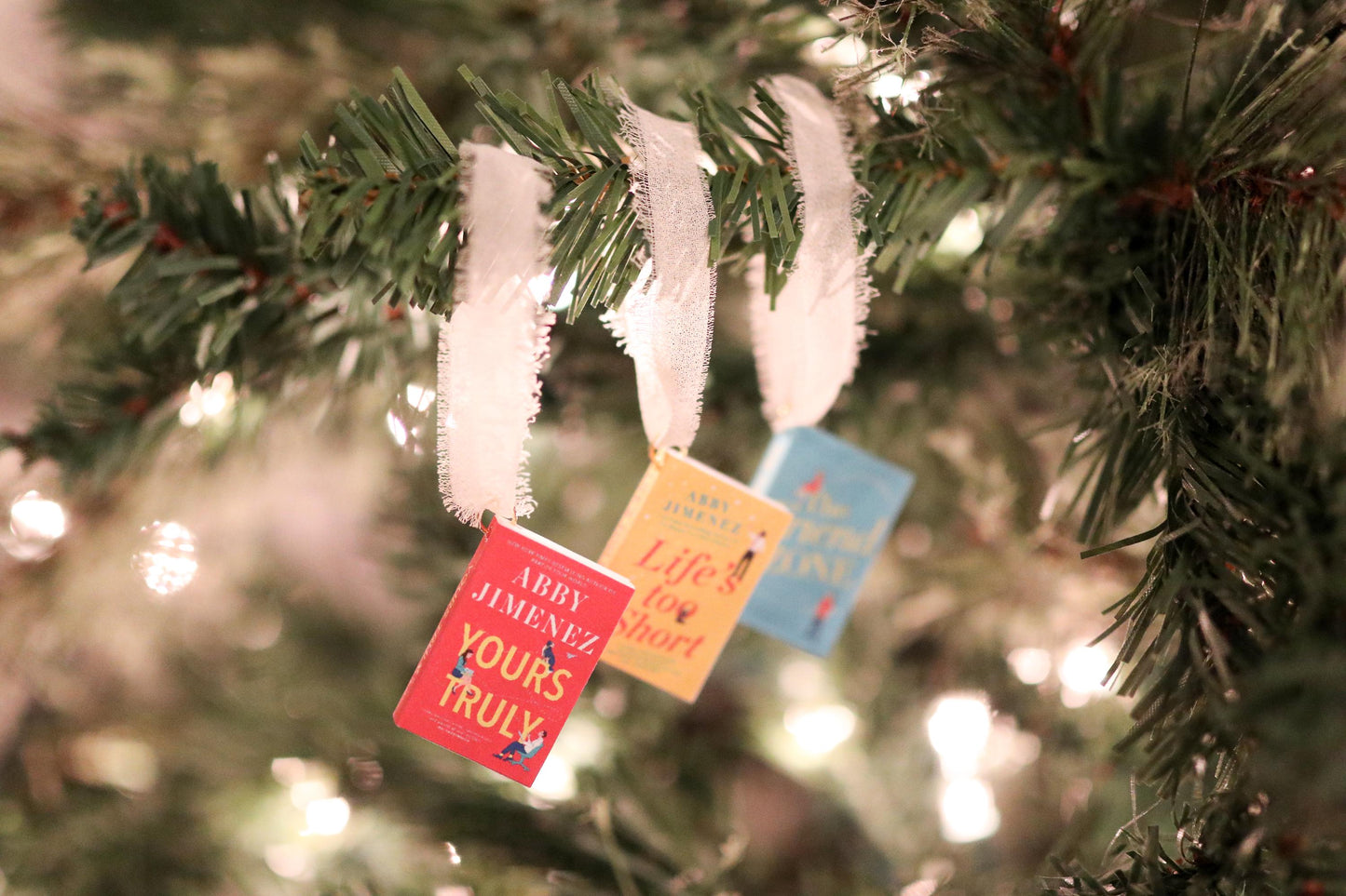 Abby Jimenez Inspired Mini Book Ornaments