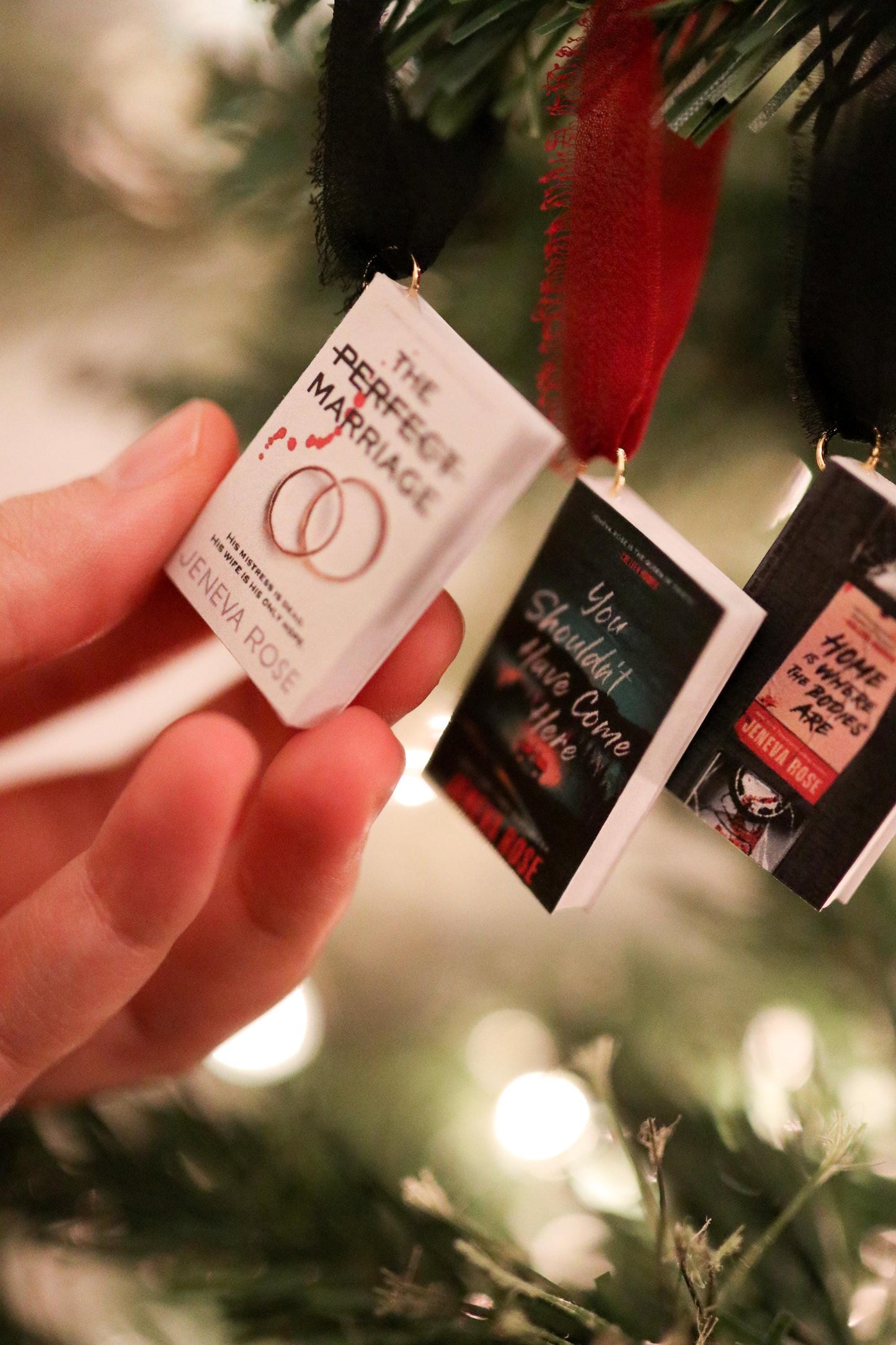 Jeneva Rose Mini Book Ornaments