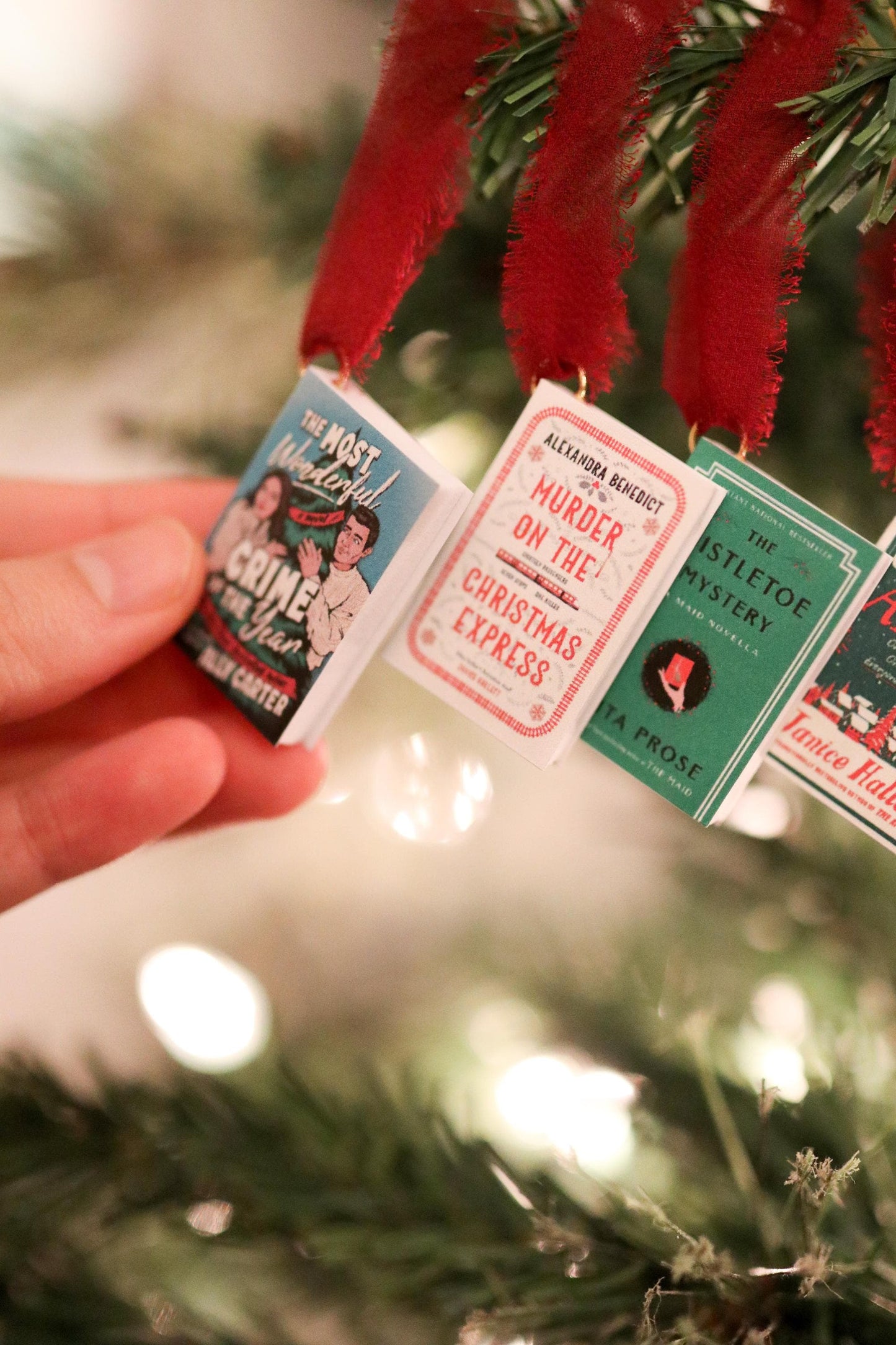 Christmas Thriller Mini Book Ornaments