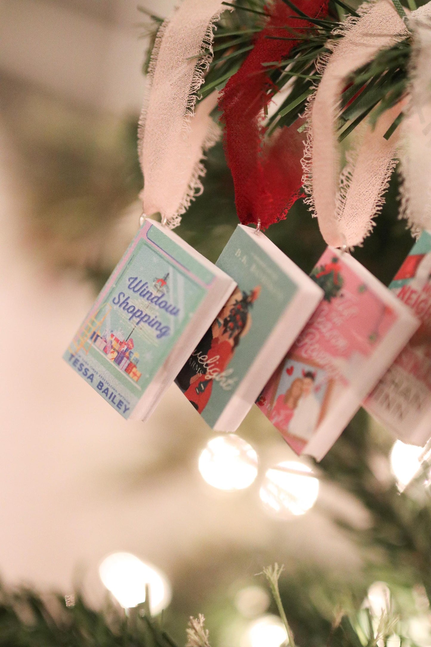 Christmas Romance Mini Book Ornaments