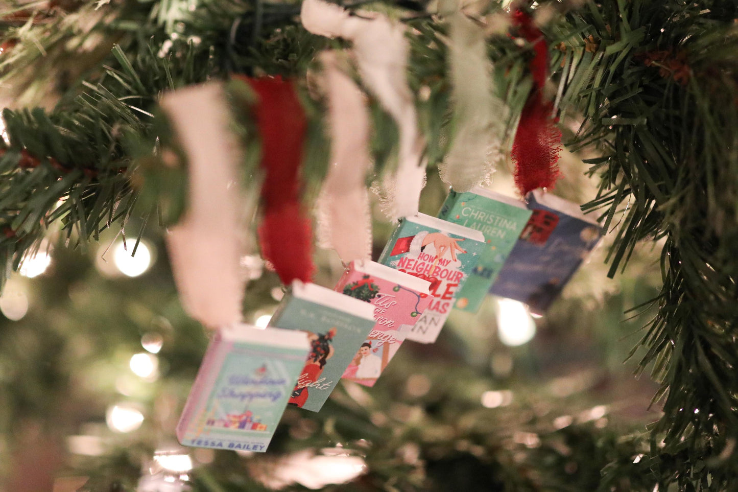 Christmas Romance Mini Book Ornaments