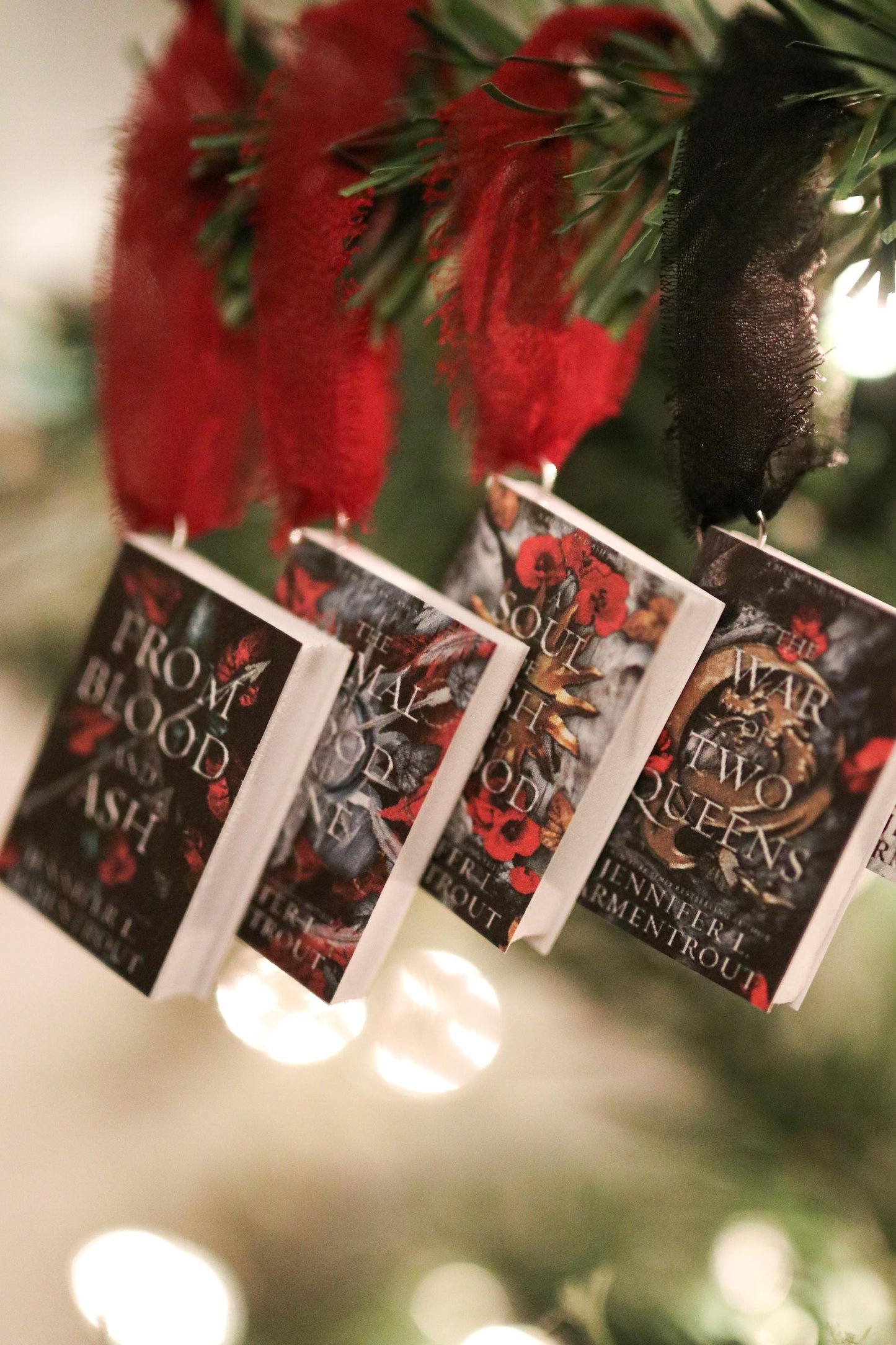 Jennifer L. Armentrout Inspired Mini Book Ornaments