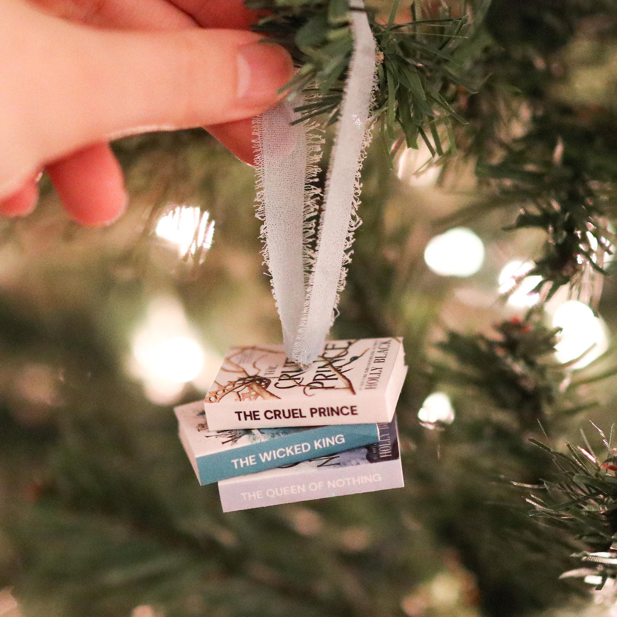 CUSTOM Mini Book Stack Ornament