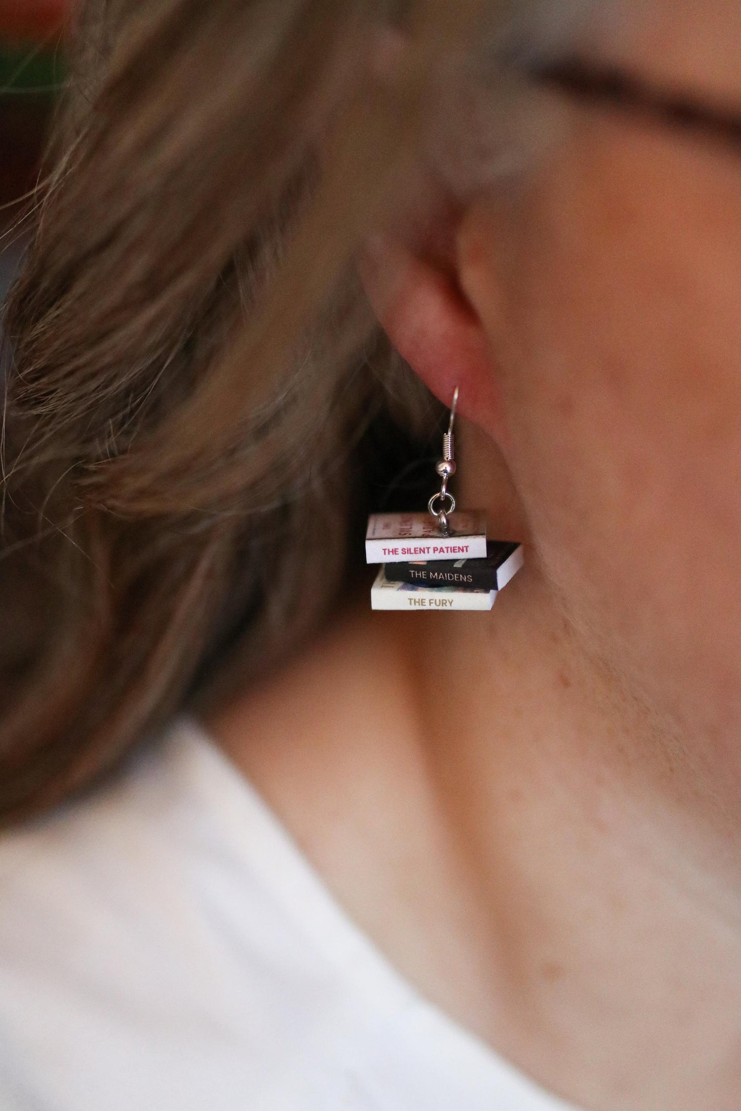 Alex Michaelides Bookish Earrings