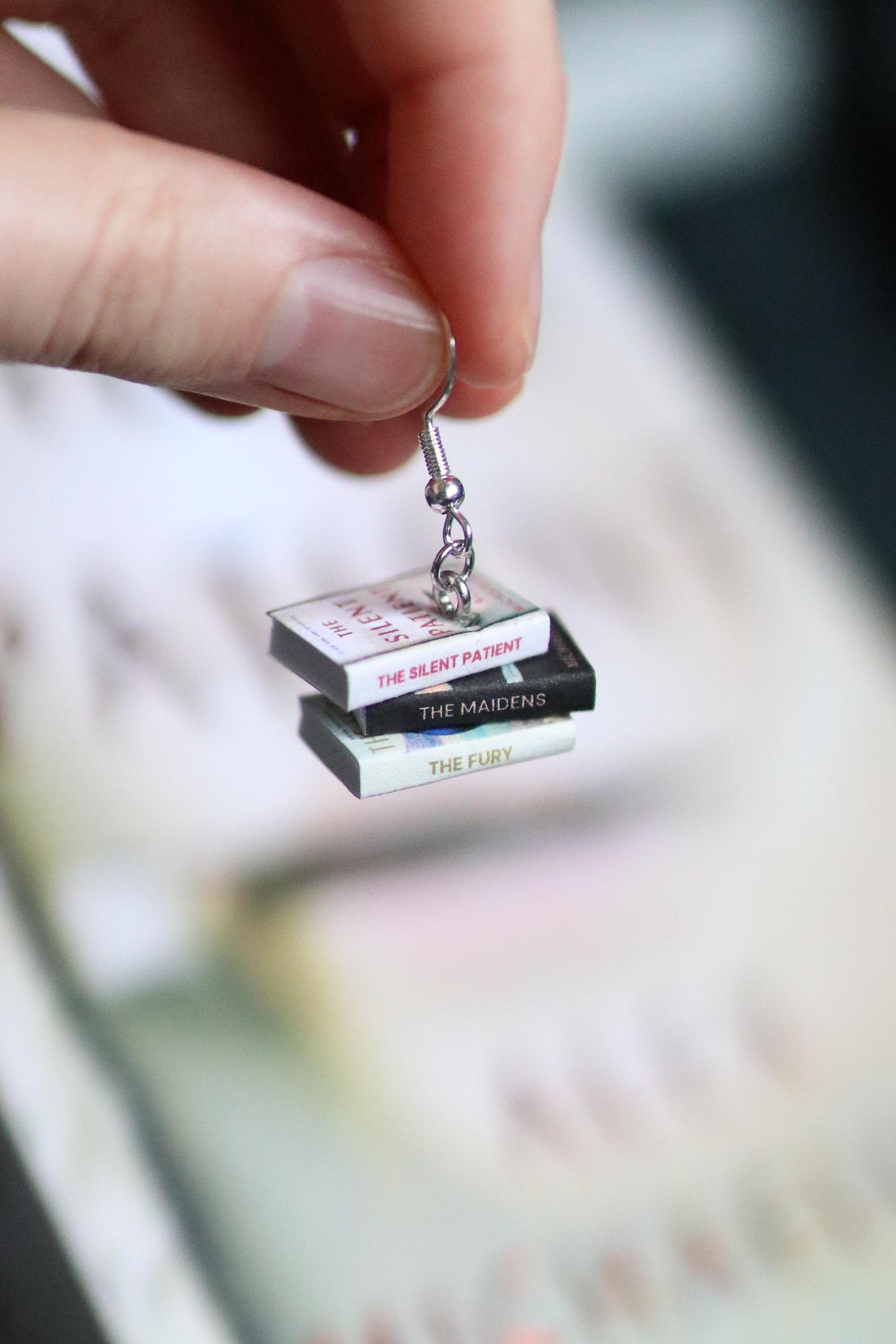 Alex Michaelides Bookish Earrings
