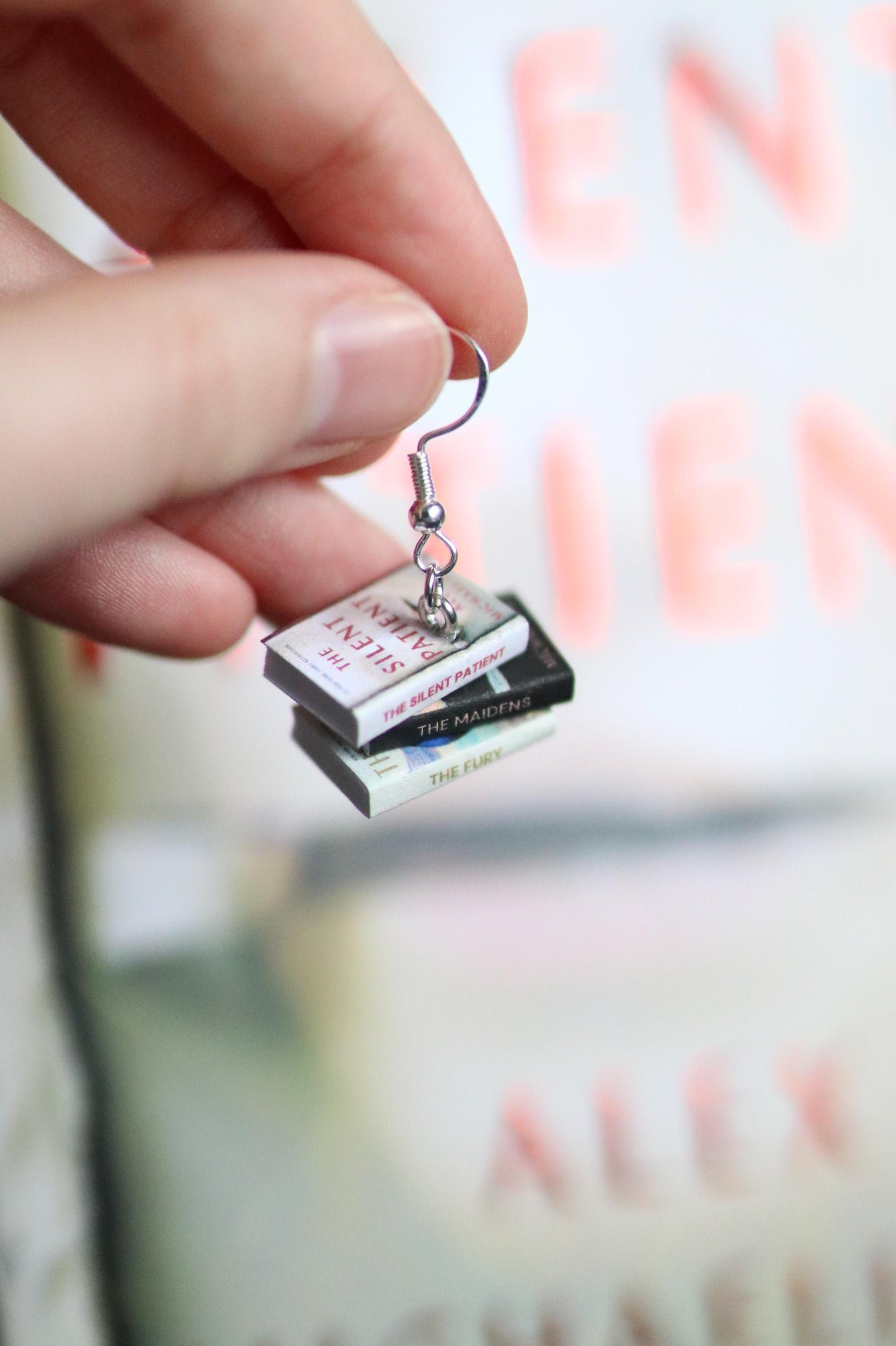 Alex Michaelides Bookish Earrings