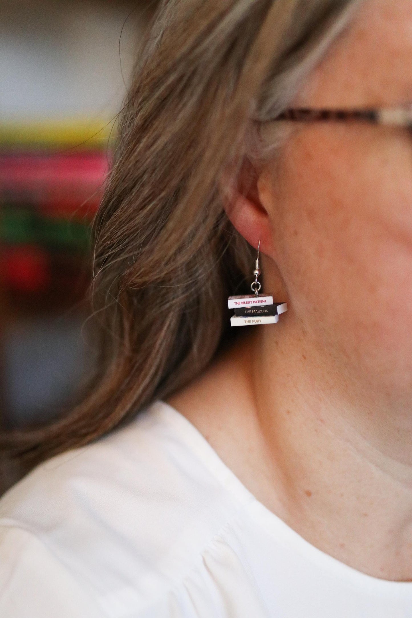 Alex Michaelides Bookish Earrings