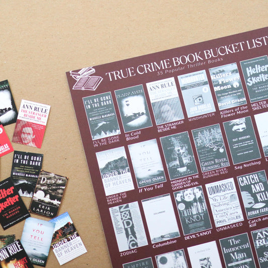 True Crime Books Bucket List Sticker POSTER