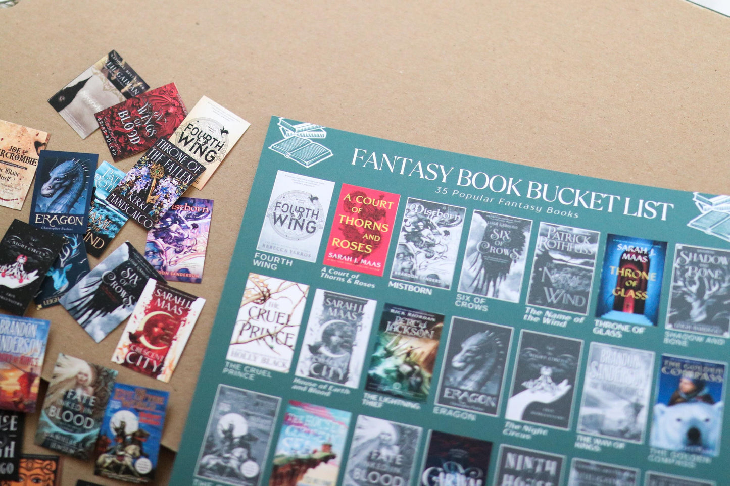 Fantasy Books Bucket List Sticker POSTER