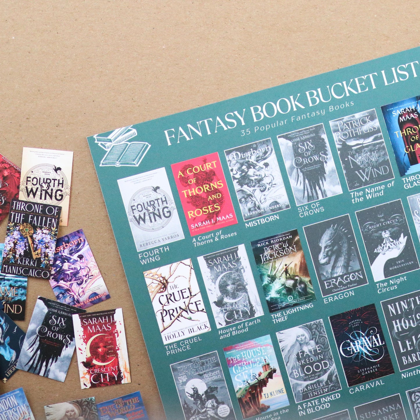 Fantasy Books Bucket List Sticker POSTER