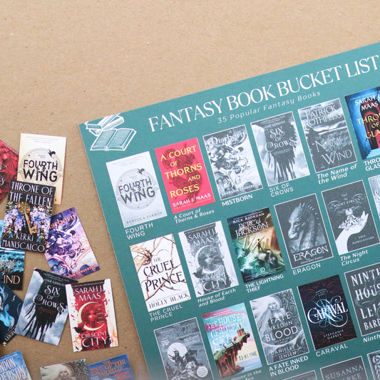 Fantasy Books Bucket List Sticker POSTER