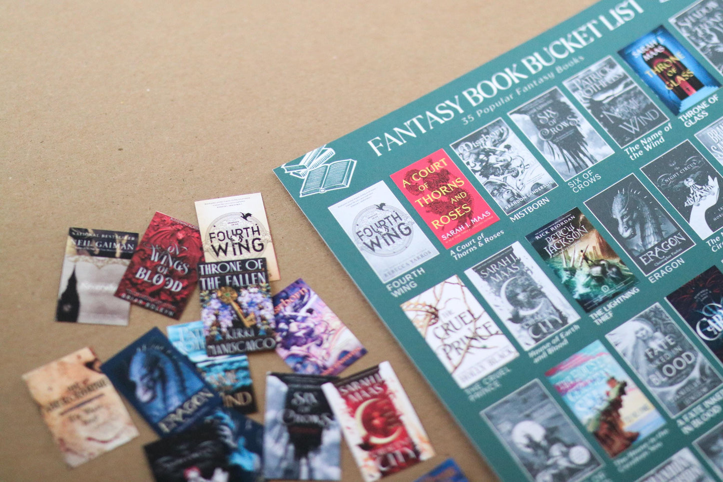 Fantasy Books Bucket List Sticker POSTER