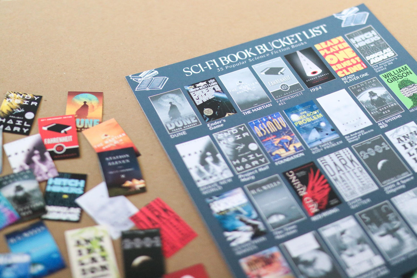 Science Fiction Books Bucket List Sticker POSTER