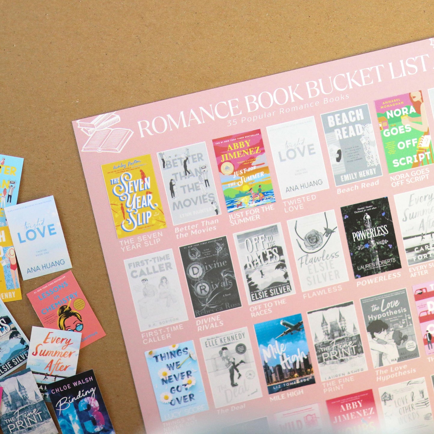 Romance Books Bucket List Sticker POSTER