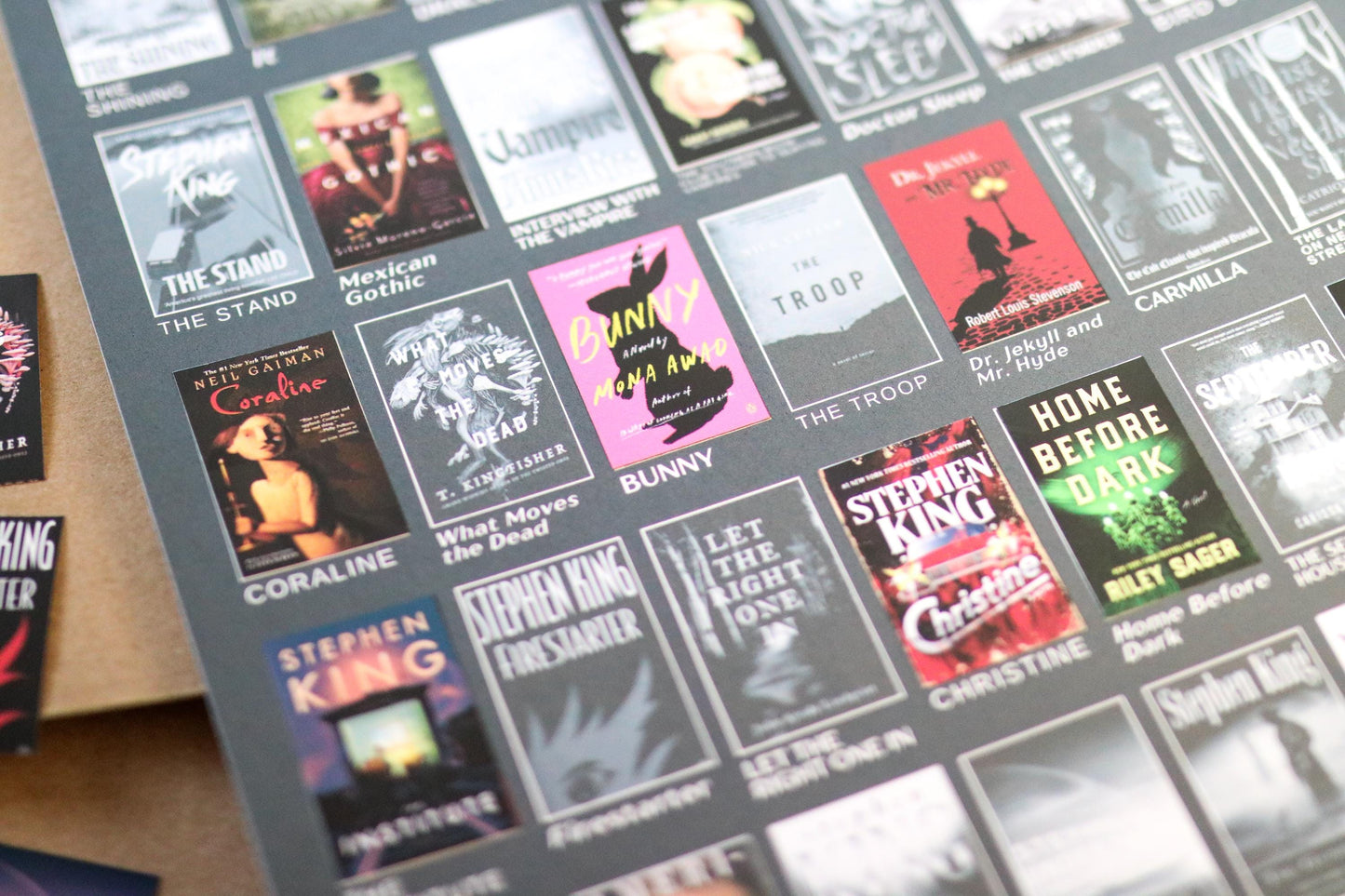 Horror Books Bucket List Sticker POSTER