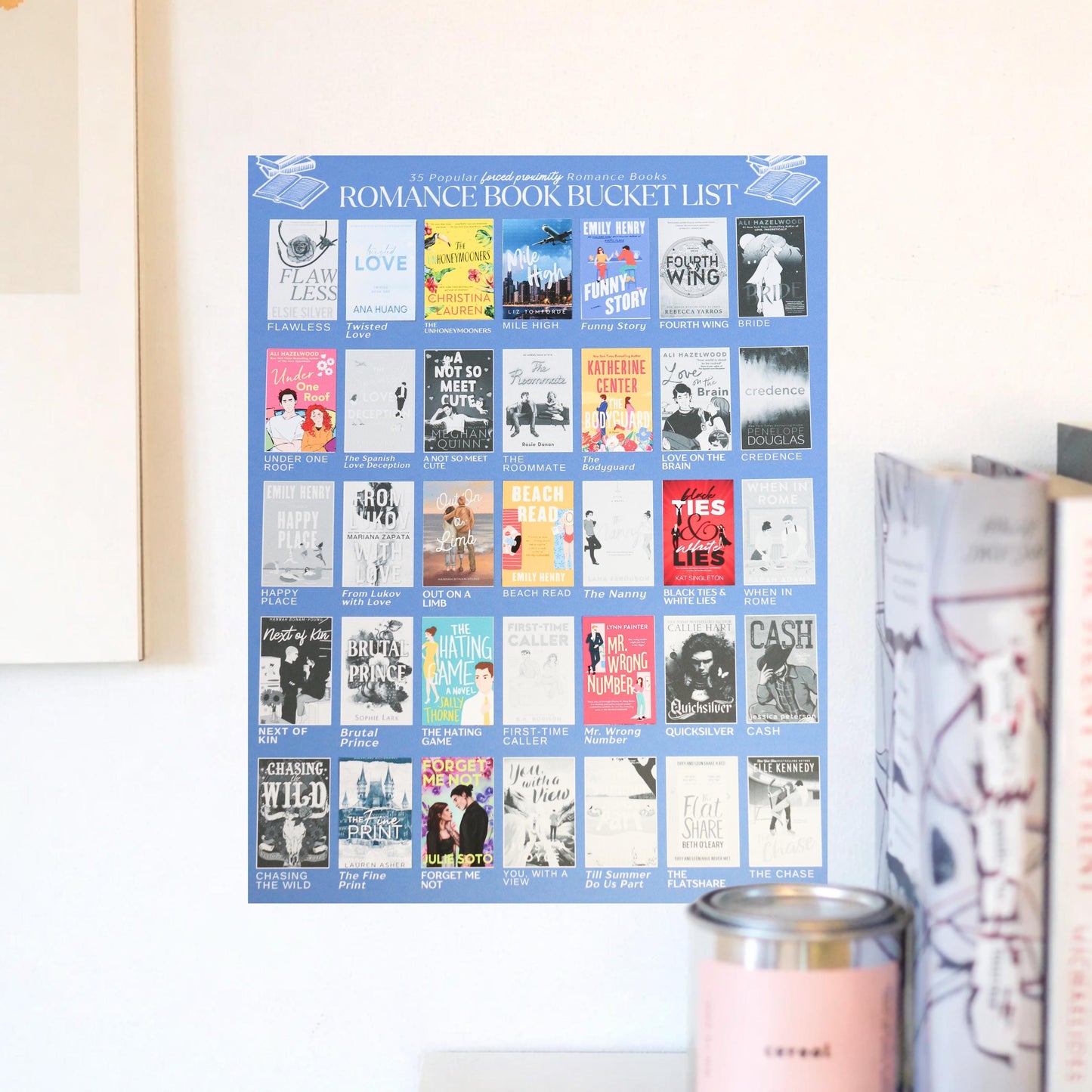 Forced Proximity Trope Books Bucket List Sticker POSTER