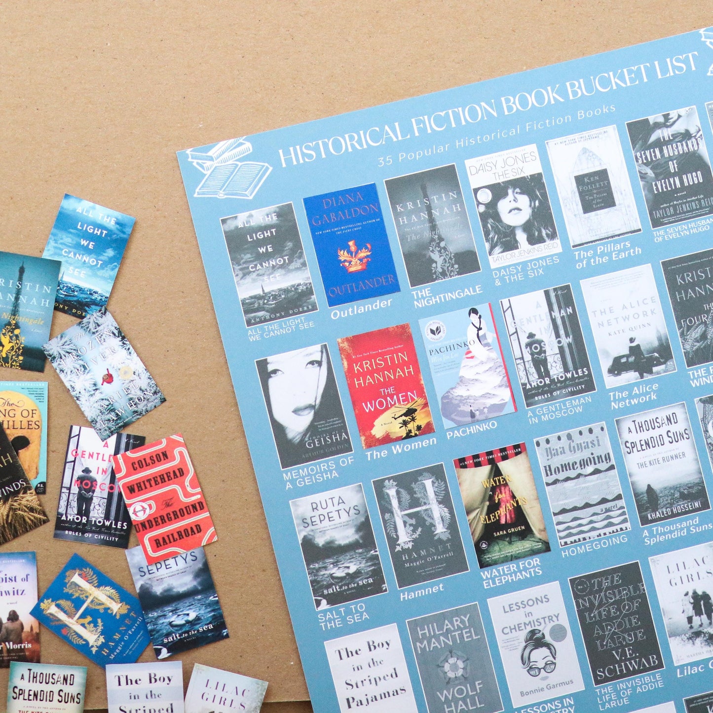 Historical Fiction Books Bucket List Sticker POSTER