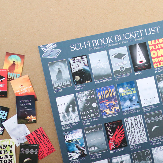 Science Fiction Books Bucket List Sticker POSTER