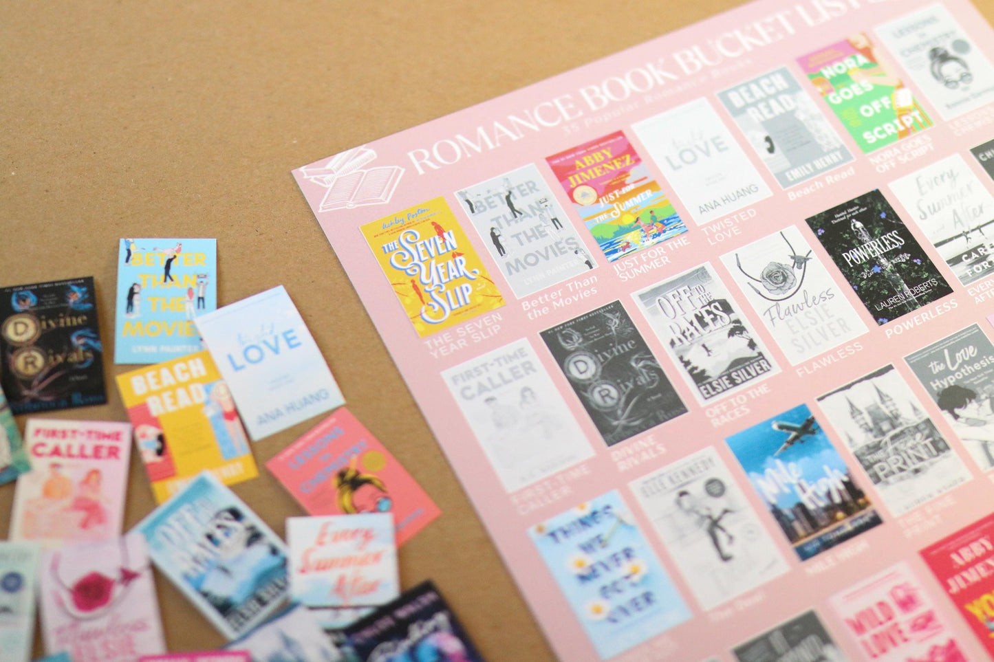 Romance Books Bucket List Sticker POSTER