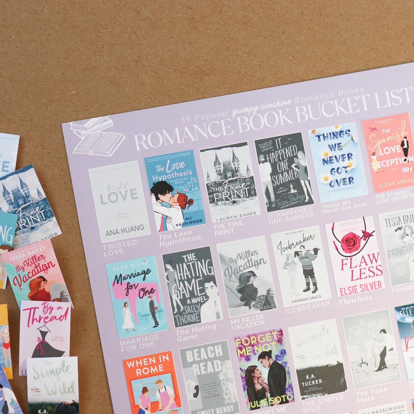 Grumpy Sunshine Trope Books Bucket List Sticker POSTER
