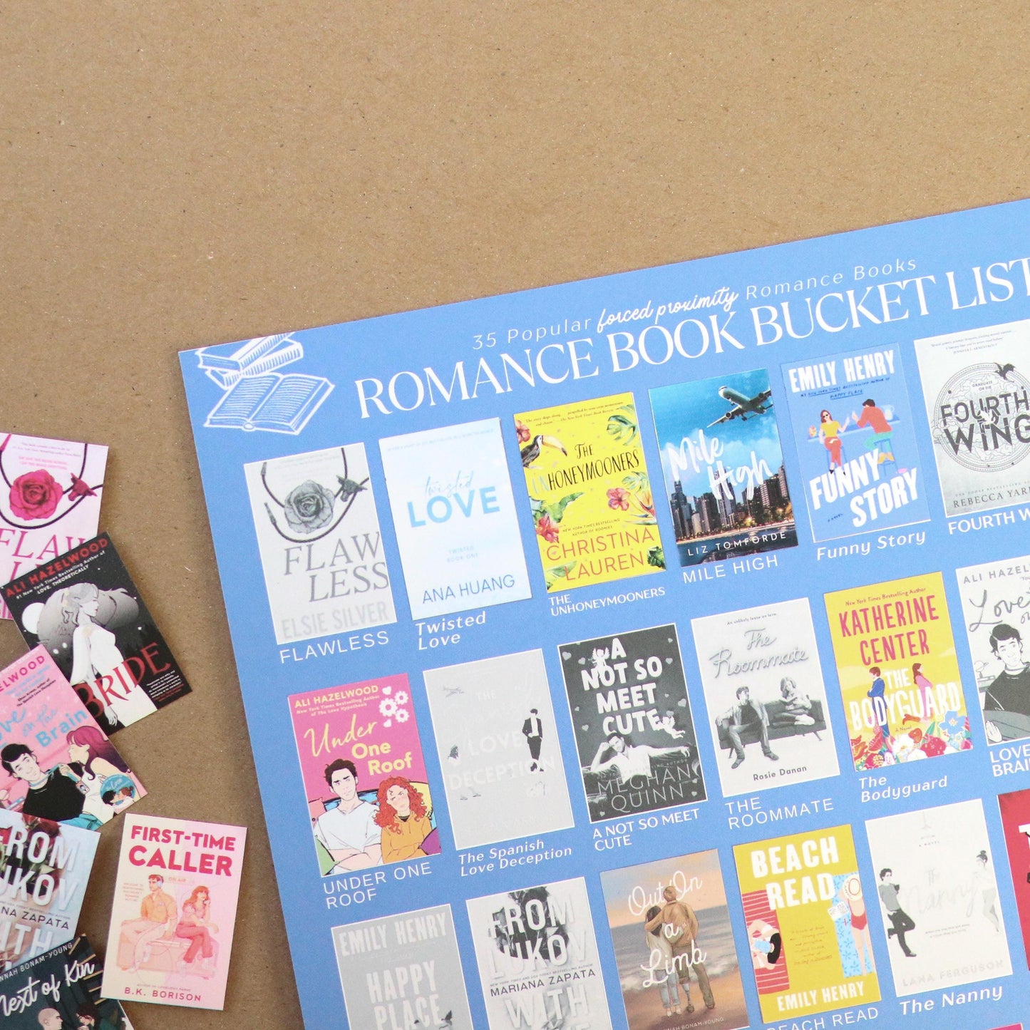 Forced Proximity Trope Books Bucket List Sticker POSTER